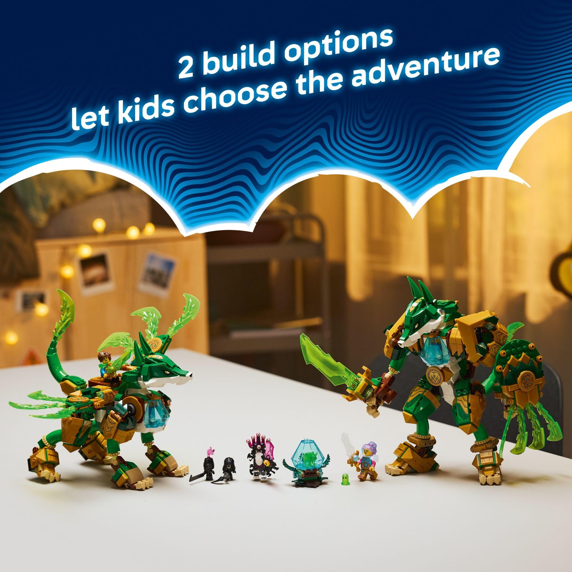 LEGO DREAMZzz Fox Guardian Mech diamond egg reveals new creature possibilities for playtime surprises.