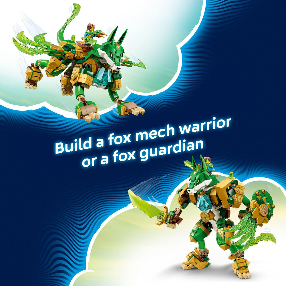 LEGO DREAMZzz Fox Guardian Mech minifigs showcase varied characters for dynamic adventures.