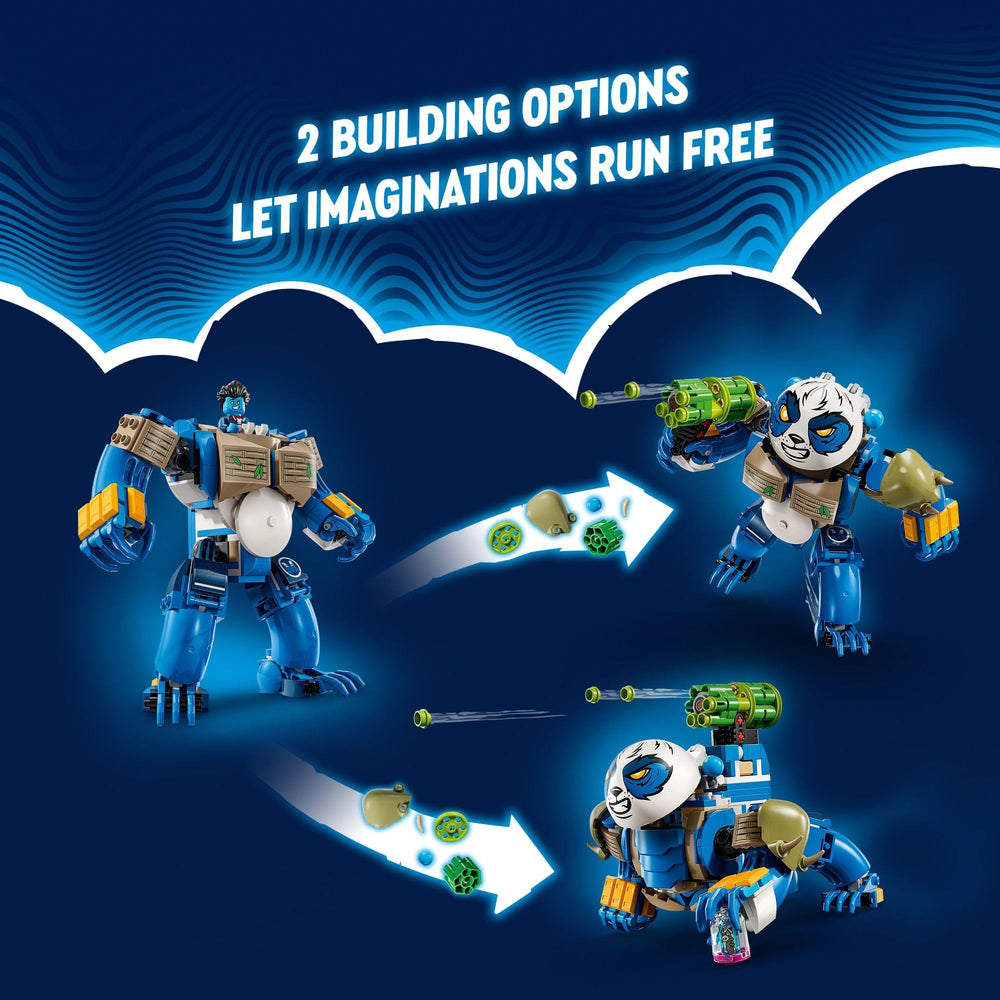 LEGO DREAMZzz Logan Mighty Panda two-leg panda warrior for action-packed adventures.