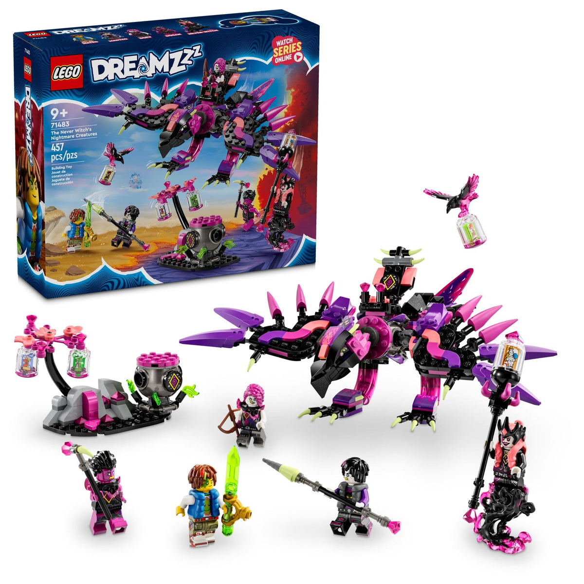 LEGO DREAMZzz Never Witch's Nightmare Creatures raven figure fuels imaginative play and storytelling