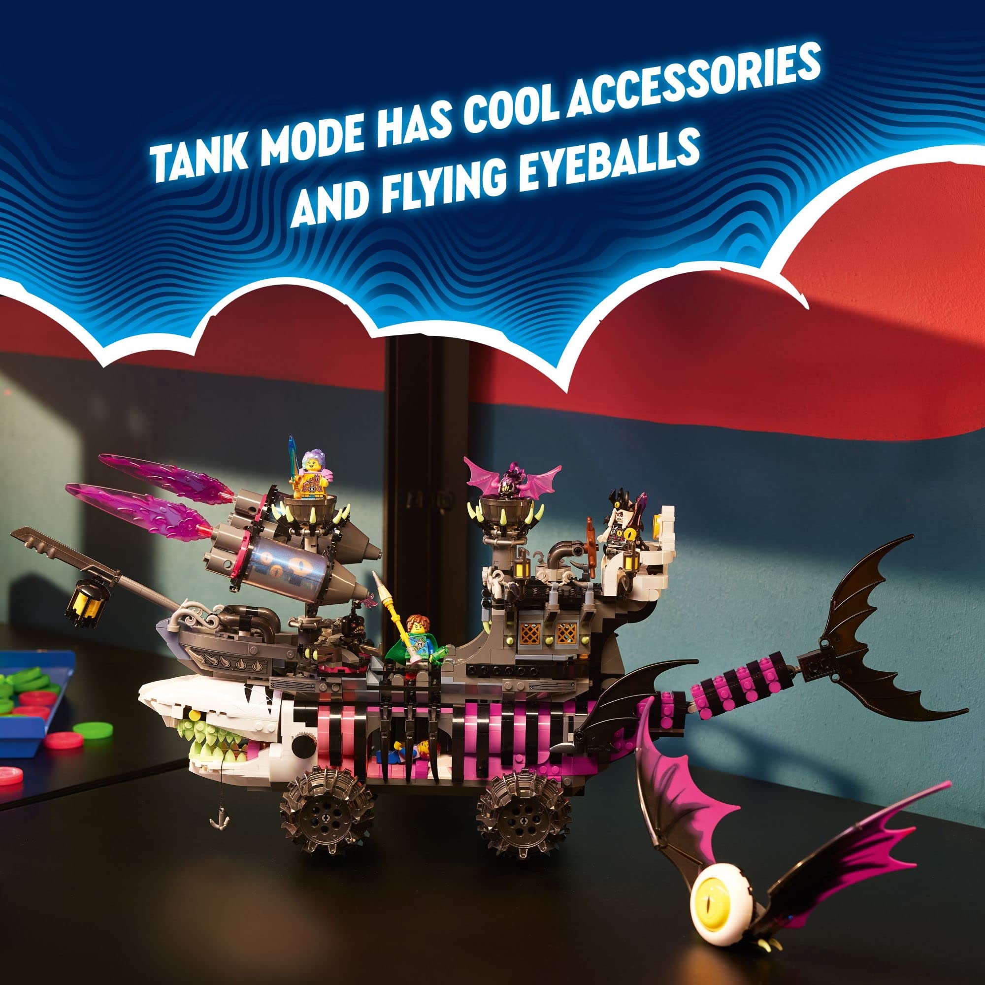 LEGO DREAMZzz Nightmare Shark Ship minifigures included for storytelling adventures