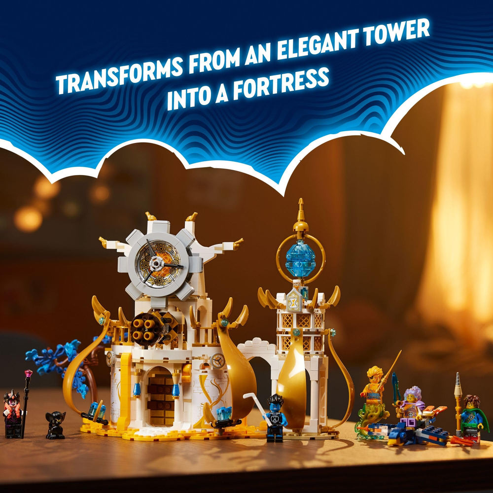 LEGO DREAMZzz Sandman's Tower includes spider and bird figures for storytelling adventures.