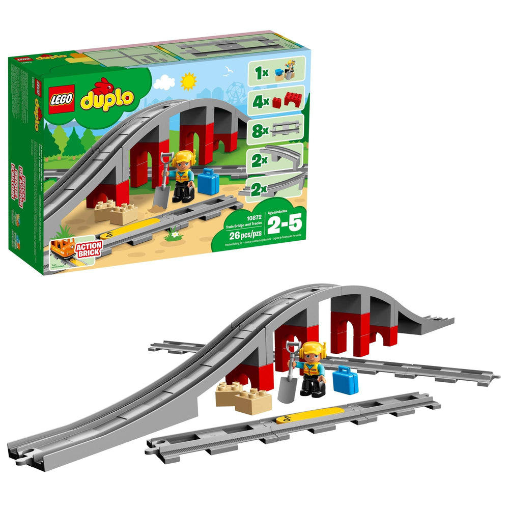 LEGO DUPLO 10872 train bridge for early builders and pretend play