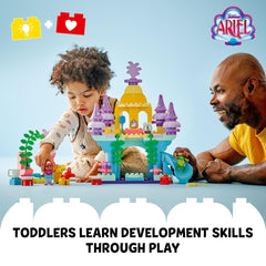 LEGO DUPLO Ariel dancefloor movable feature supports active role play and coordination.