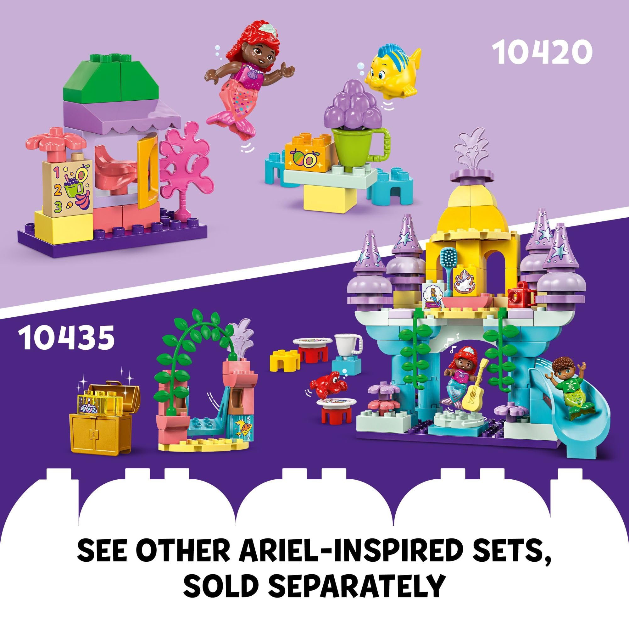 LEGO DUPLO Ariel undersea castle display promotes constructive building and proud display pieces.