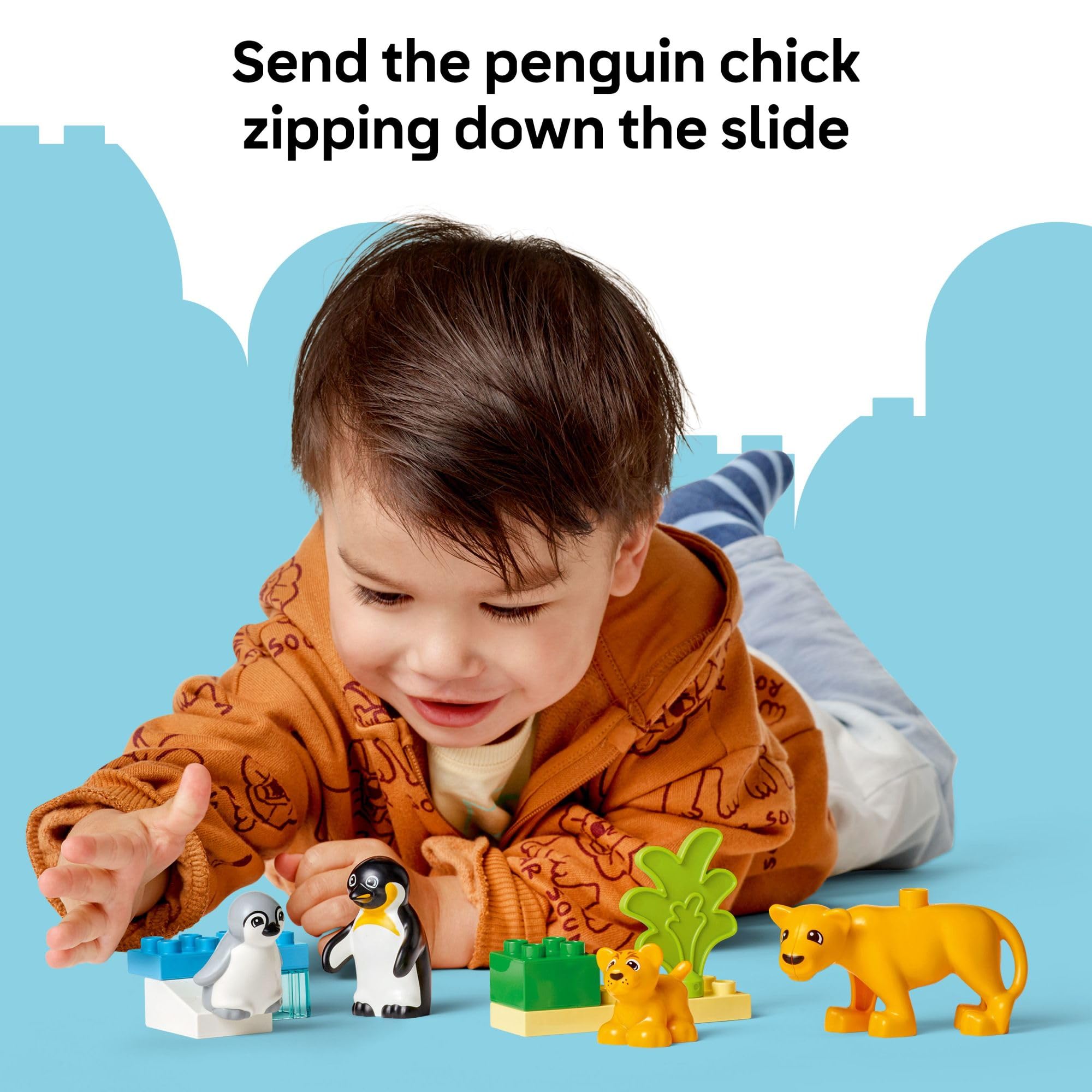 LEGO DUPLO brick habitat with ice slide enhances pretend scenarios