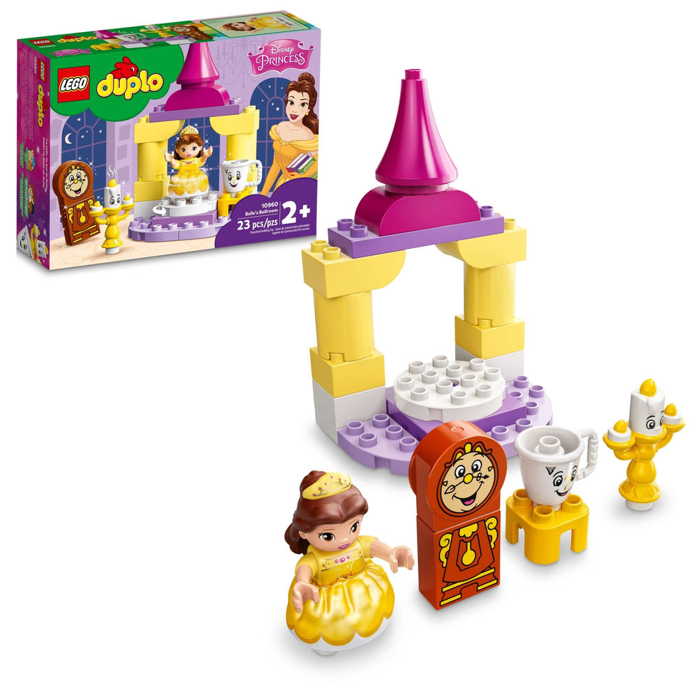 LEGO DUPLO Disney Belle ballroom castle with dancing Belle and friends for imaginative play