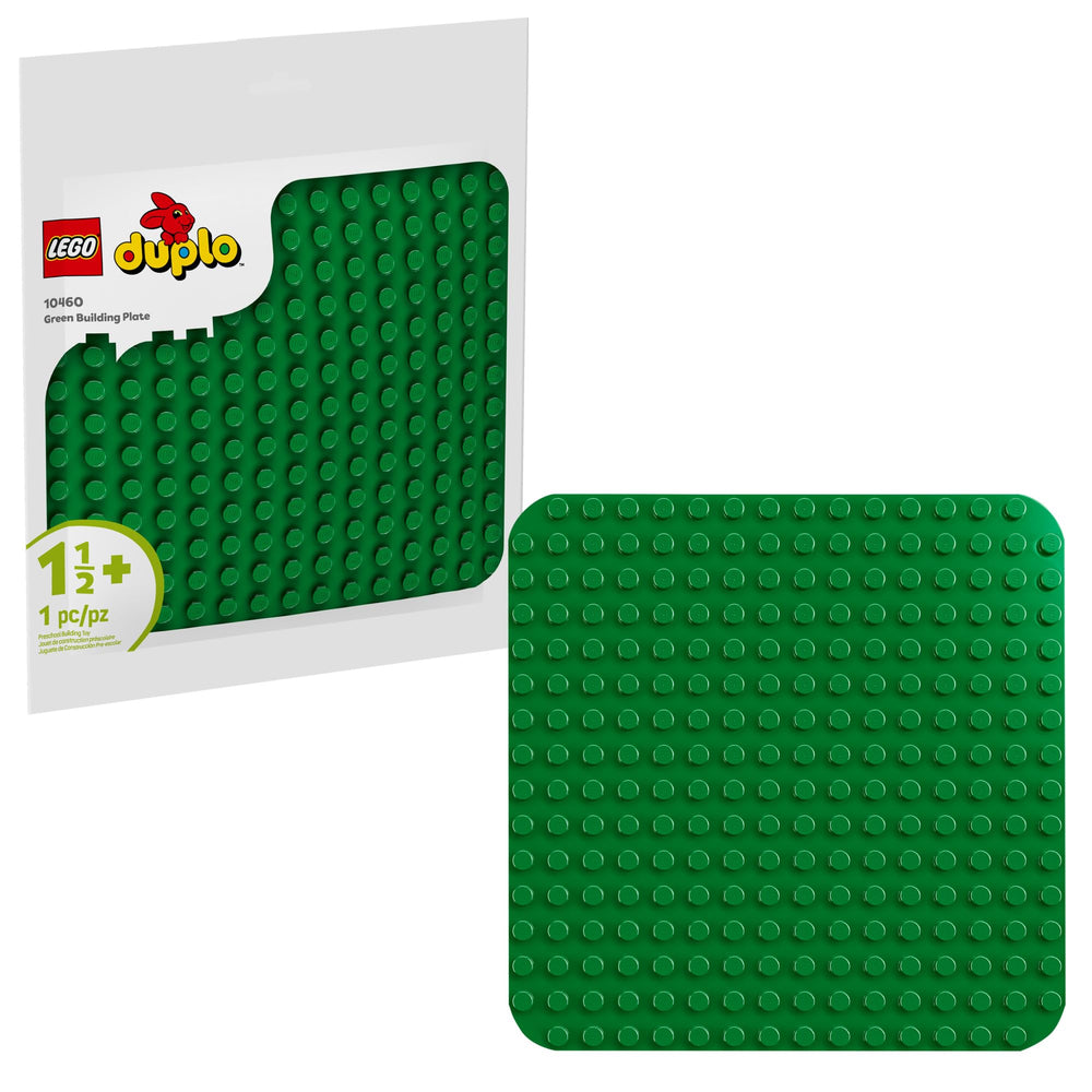 LEGO DUPLO Green baseplate provides a sturdy base for growing little builders' creations.