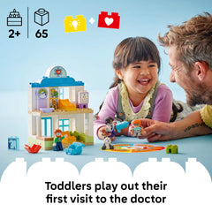 LEGO DUPLO hospital 2-story buildable playset invites imaginative storytelling and fine motor practice