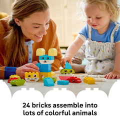 LEGO DUPLO mouse figure supports small hands learning through play with large bricks