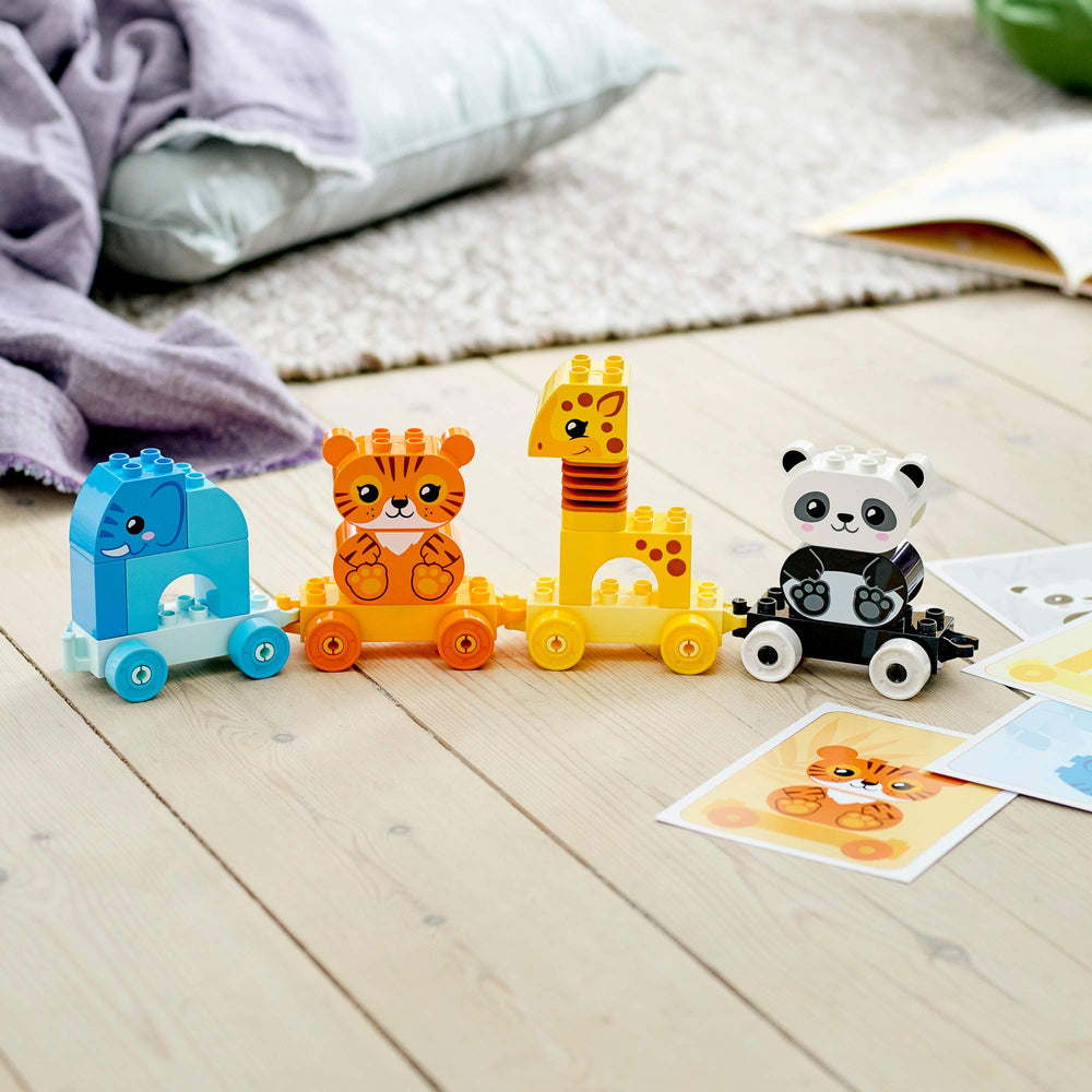 LEGO DUPLO stackable pieces enabling sequencing and storytelling