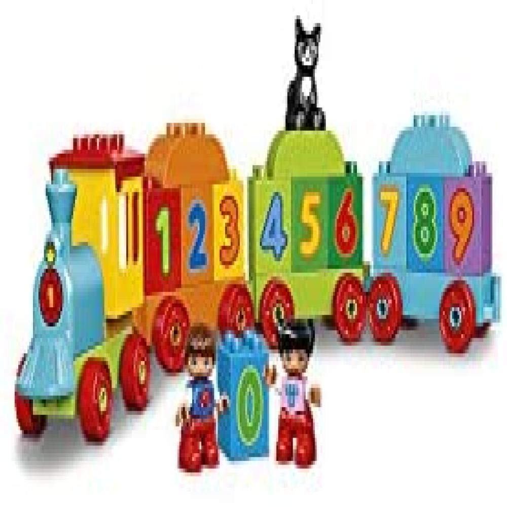 LEGO DUPLO Number Train includes two child figures for imaginative play