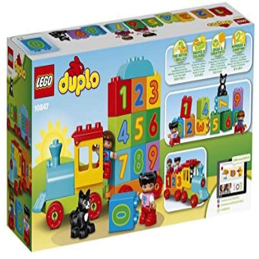LEGO DUPLO Number Train on bright tracks encouraging cooperative play
