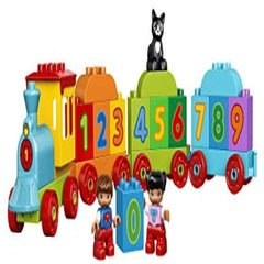 LEGO DUPLO Number Train bricks featuring digits 0-9 for counting practice