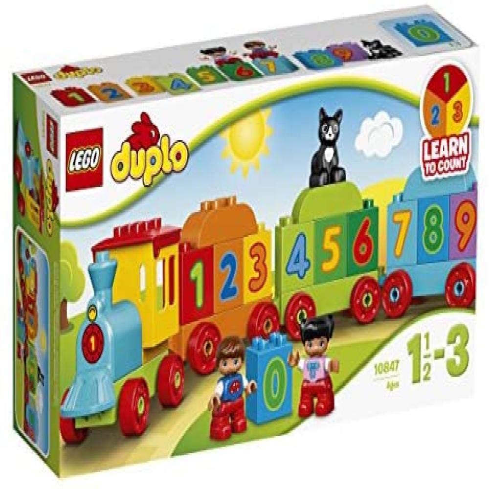 LEGO DUPLO Number Train wagon decorated with numbers 0-9 for number recognition