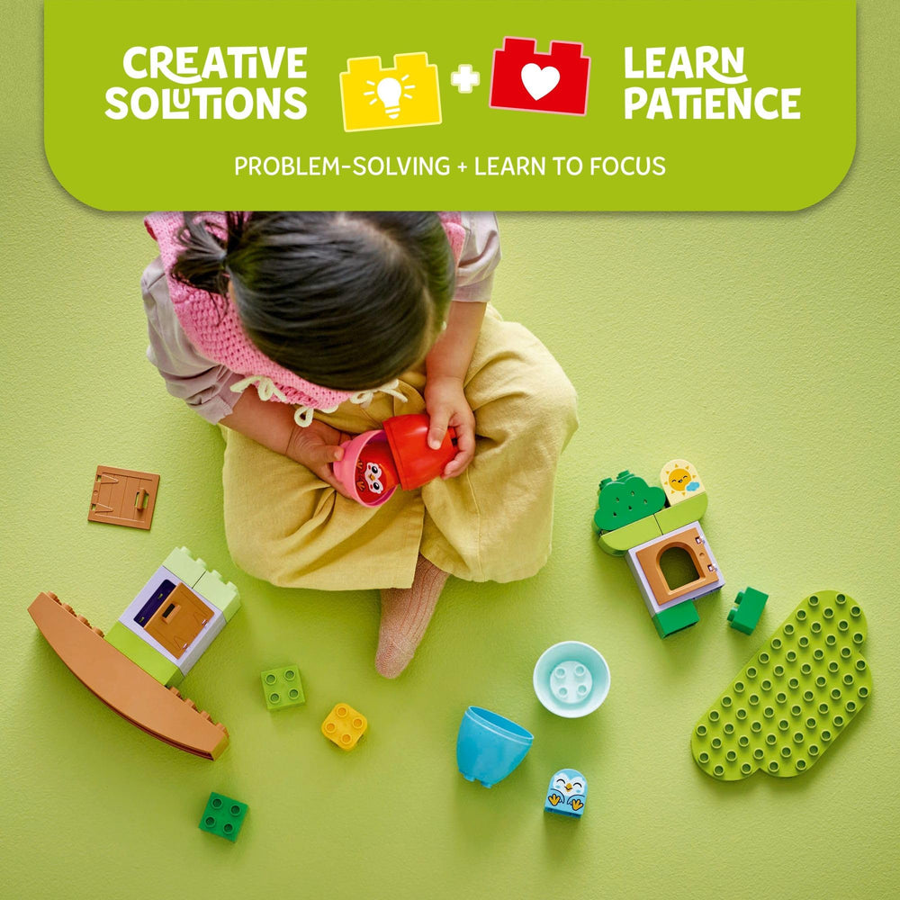LEGO DUPLO owl figures boost pretend play and color matching activities.