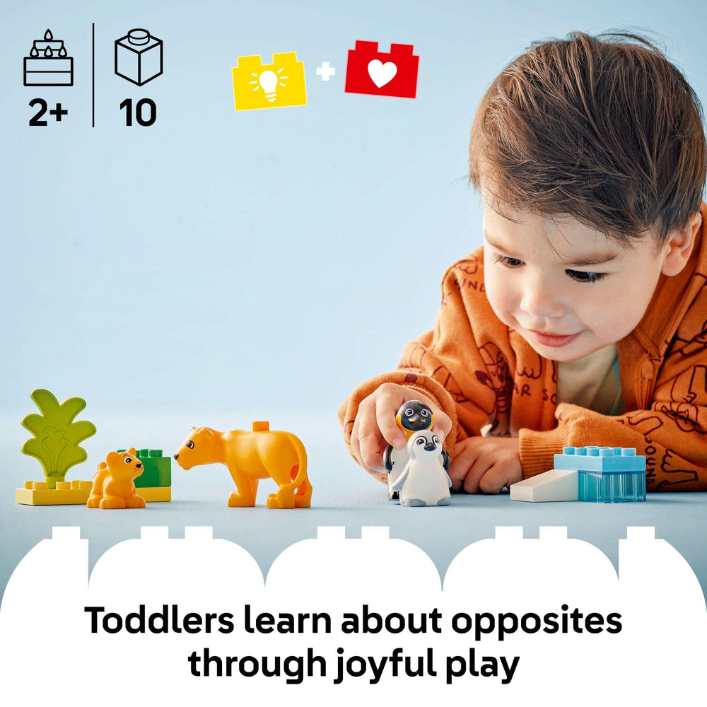 LEGO DUPLO penguin adult figure fosters nurturing role-play in kids
