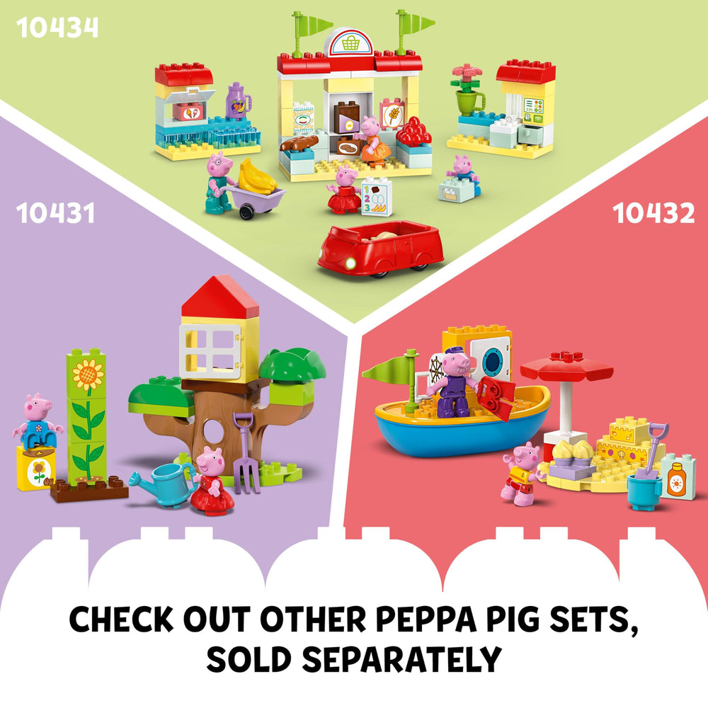 LEGO DUPLO Peppa Pig Birthday House camera and gifts boost narrative play