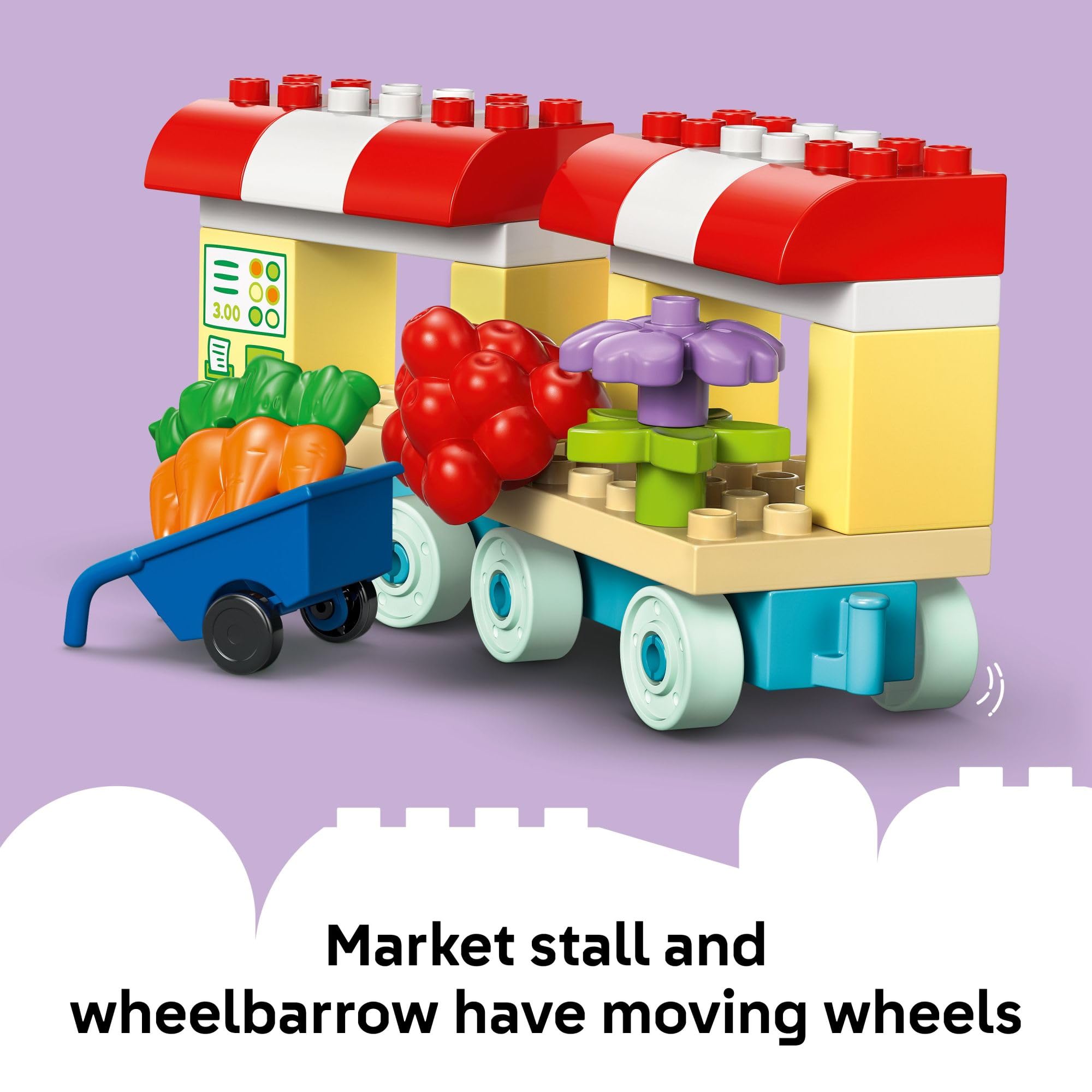 Market carts with pretend crops to boost storytelling and cooperative play.