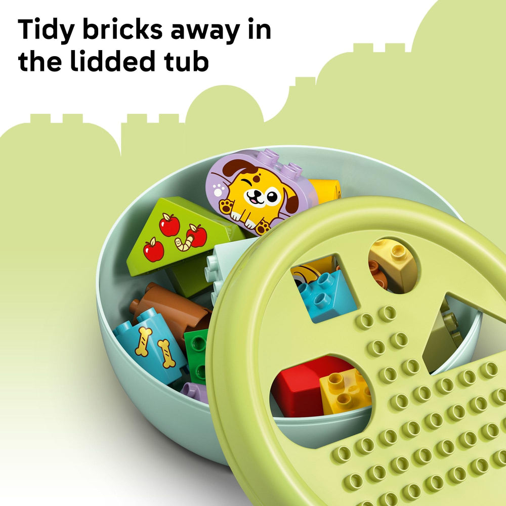 LEGO DUPLO Puppy House cozy house shell invites nesting, sorting, and character-based play.