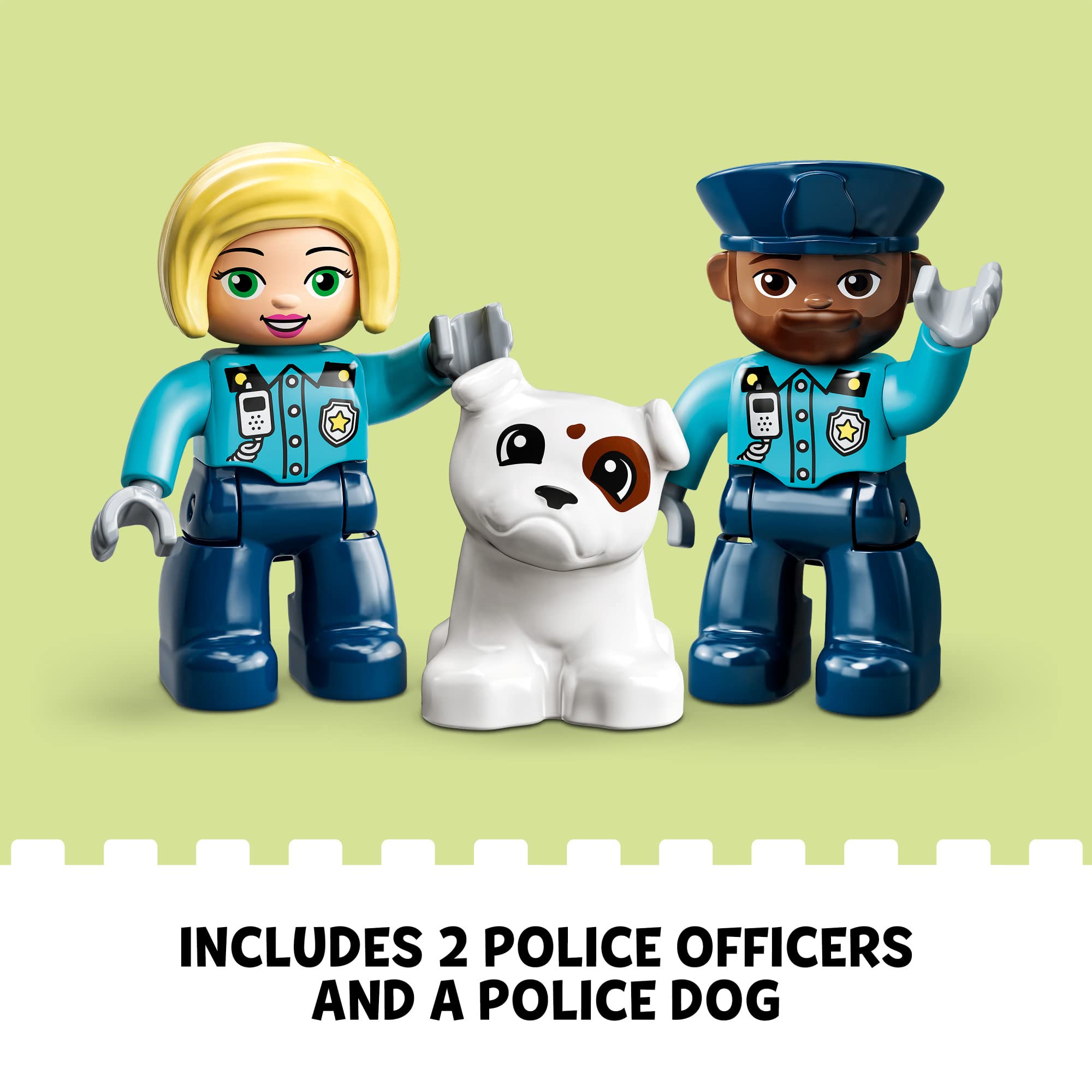 LEGO DUPLO Rescue Police Station police officers figure supports role‑play and storytelling