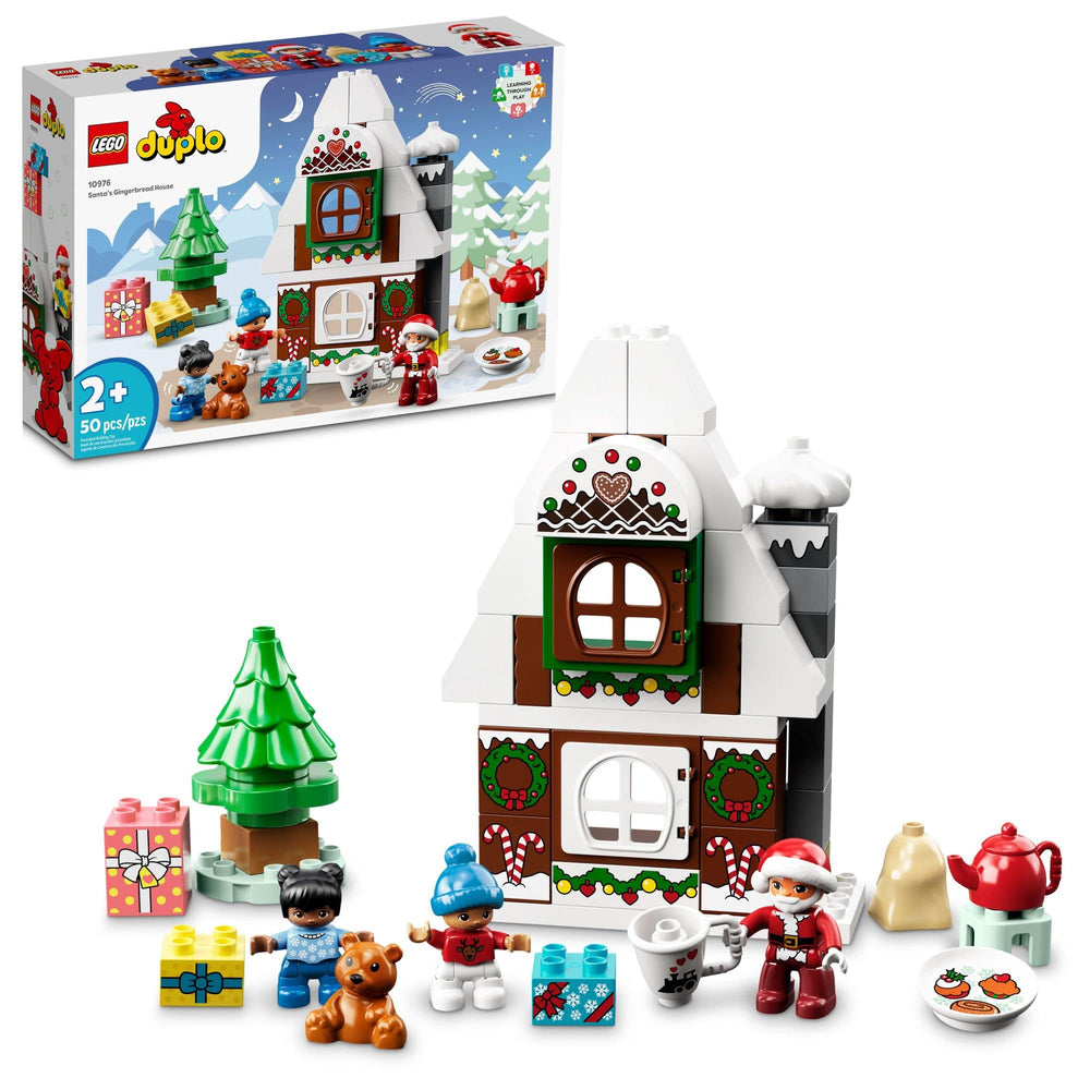 LEGO DUPLO Santa's Gingerbread House cozy Christmas scene for imaginative play