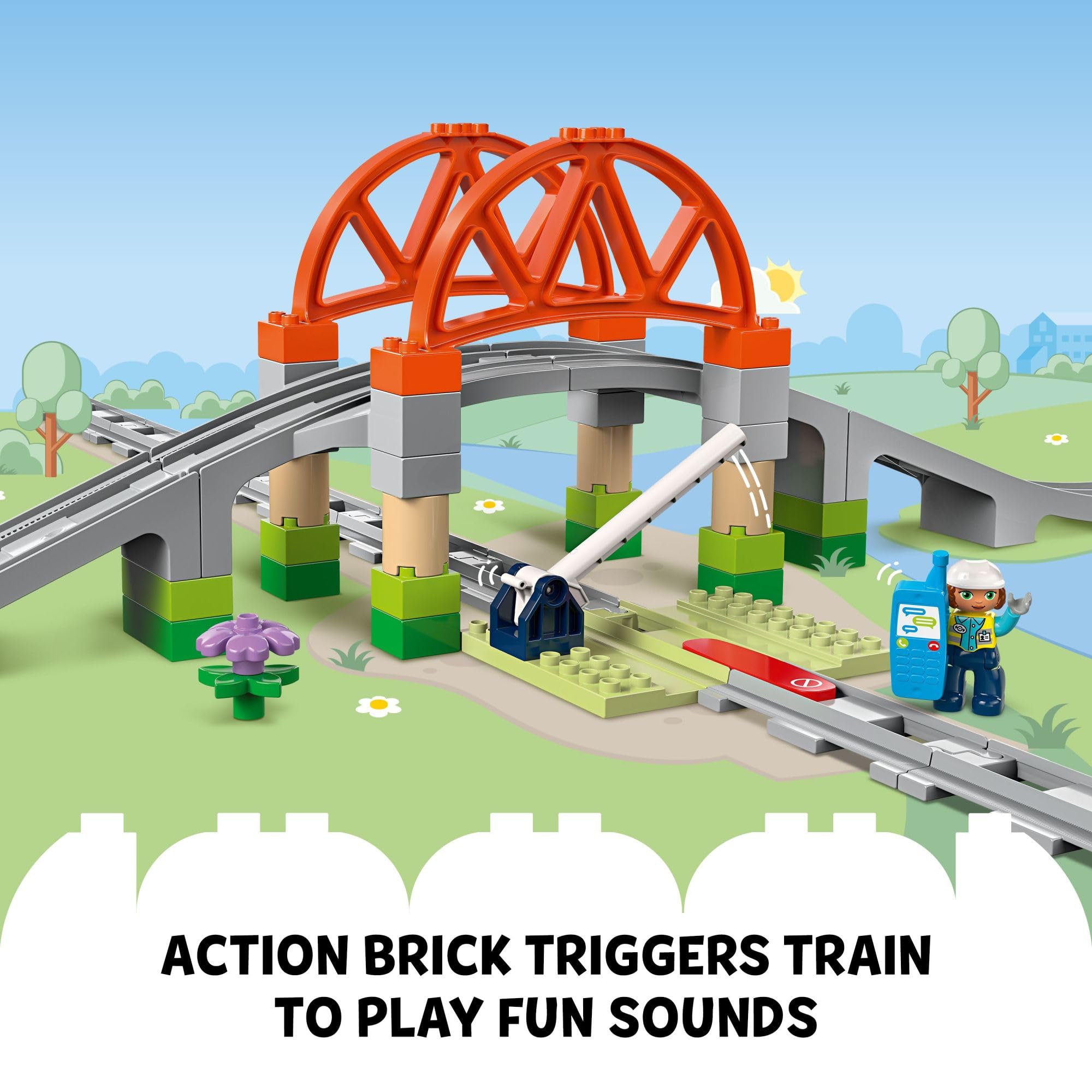 LEGO DUPLO Town 10426 Compatibility – connects with other trains for broader play scenarios.