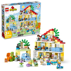 LEGO DUPLO Town 10994 front view shows a versatile 3-in-1 family house for imaginative play