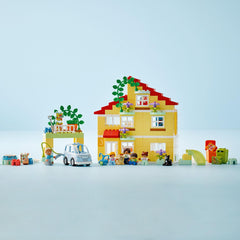 LEGO DUPLO Town 3-in-1 Family House garage and solar car for action play
