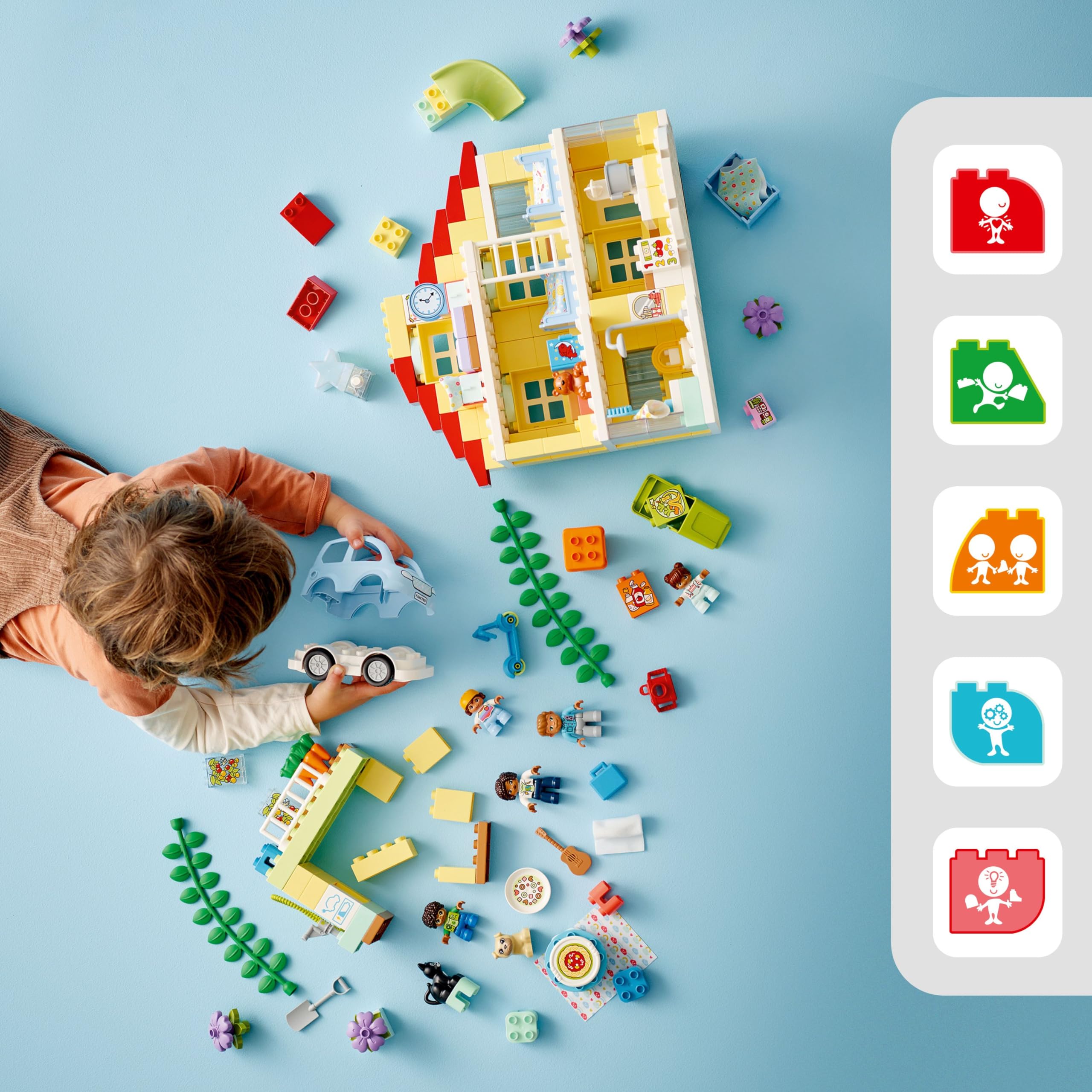 LEGO DUPLO Town 3-in-1 Family House kitchen scene promoting healthy food play