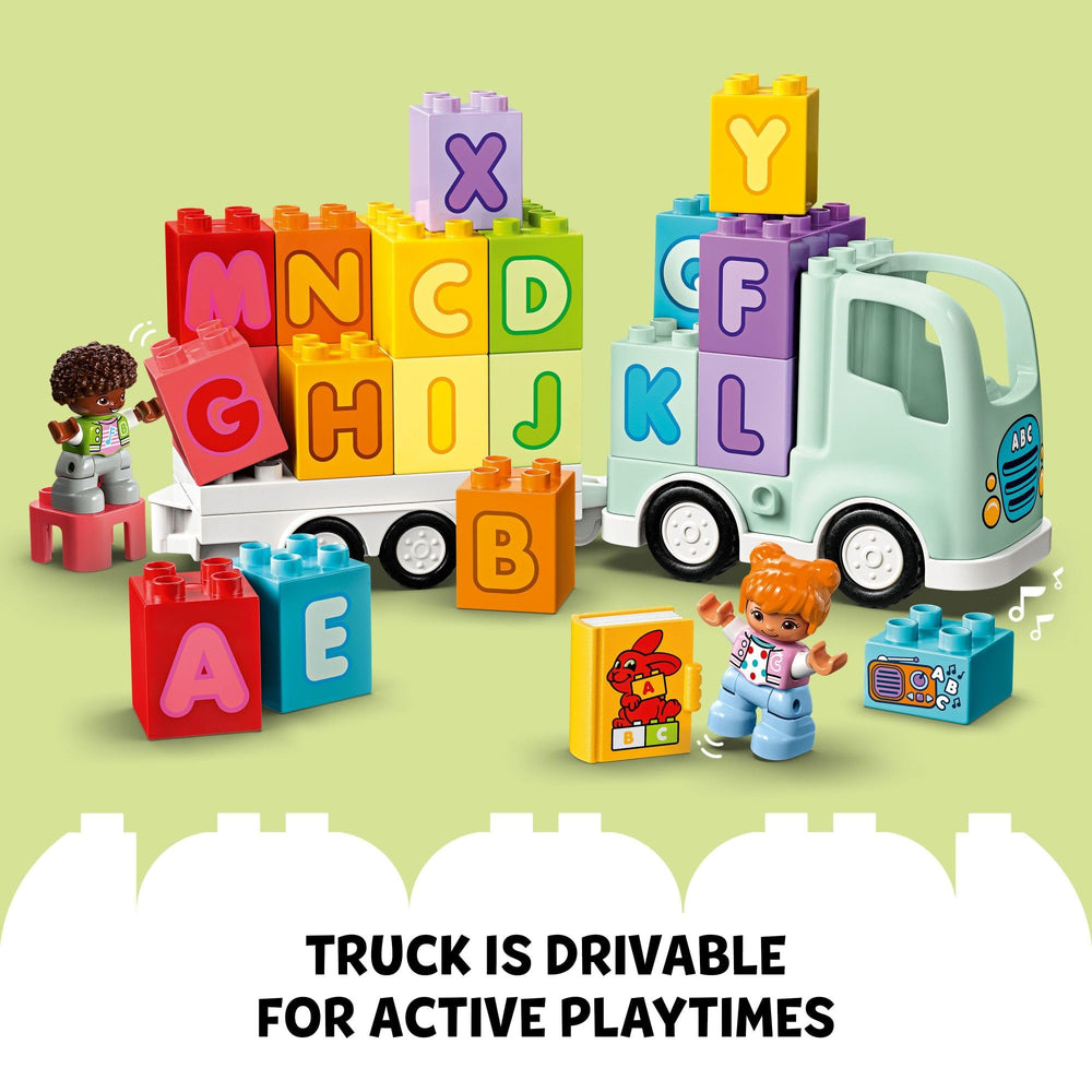 LEGO DUPLO Alphabet Stereo accessory encourages singing ABCs during playtime.