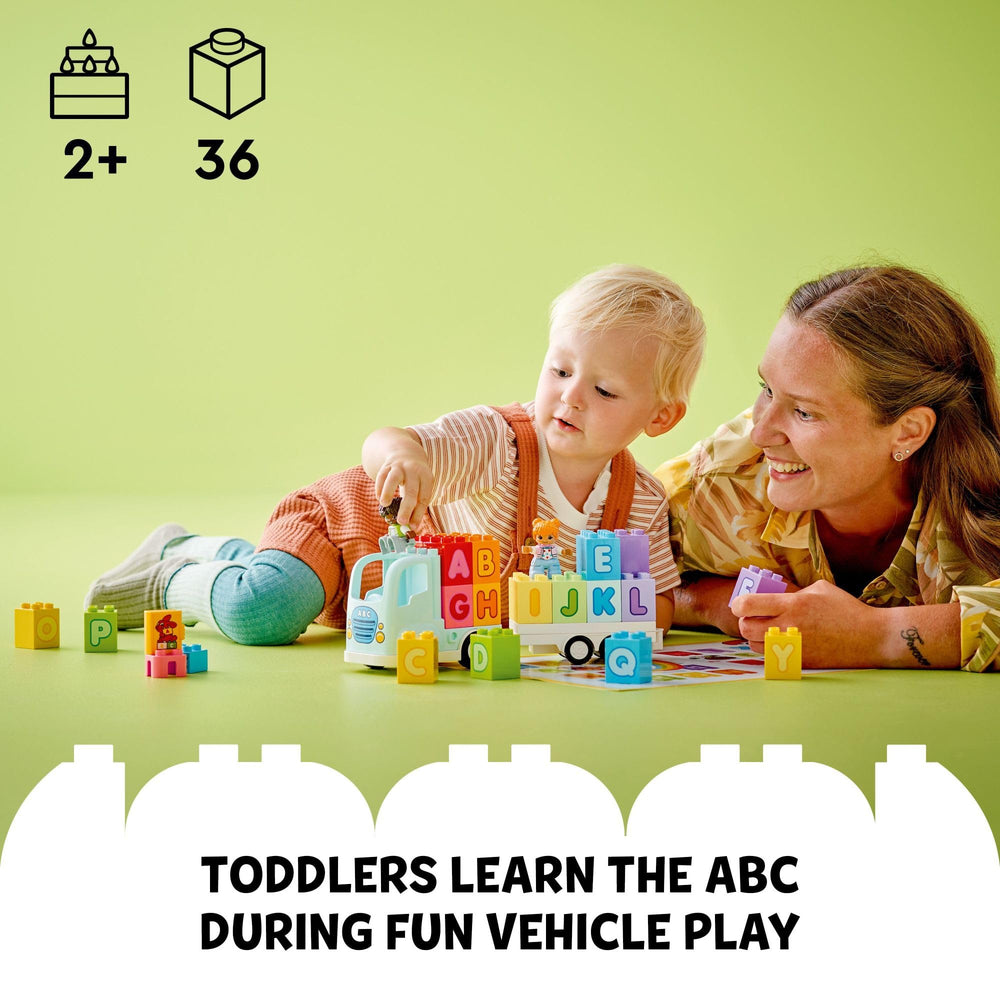 LEGO DUPLO Alphabet Truck trailer-attachment for easy detachment and mix-and-match play.