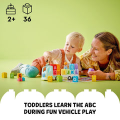 LEGO DUPLO Alphabet Truck trailer-attachment for easy detachment and mix-and-match play.