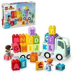 LEGO DUPLO Alphabet Truck front view showing a friendly vehicle for early letter recognition.
