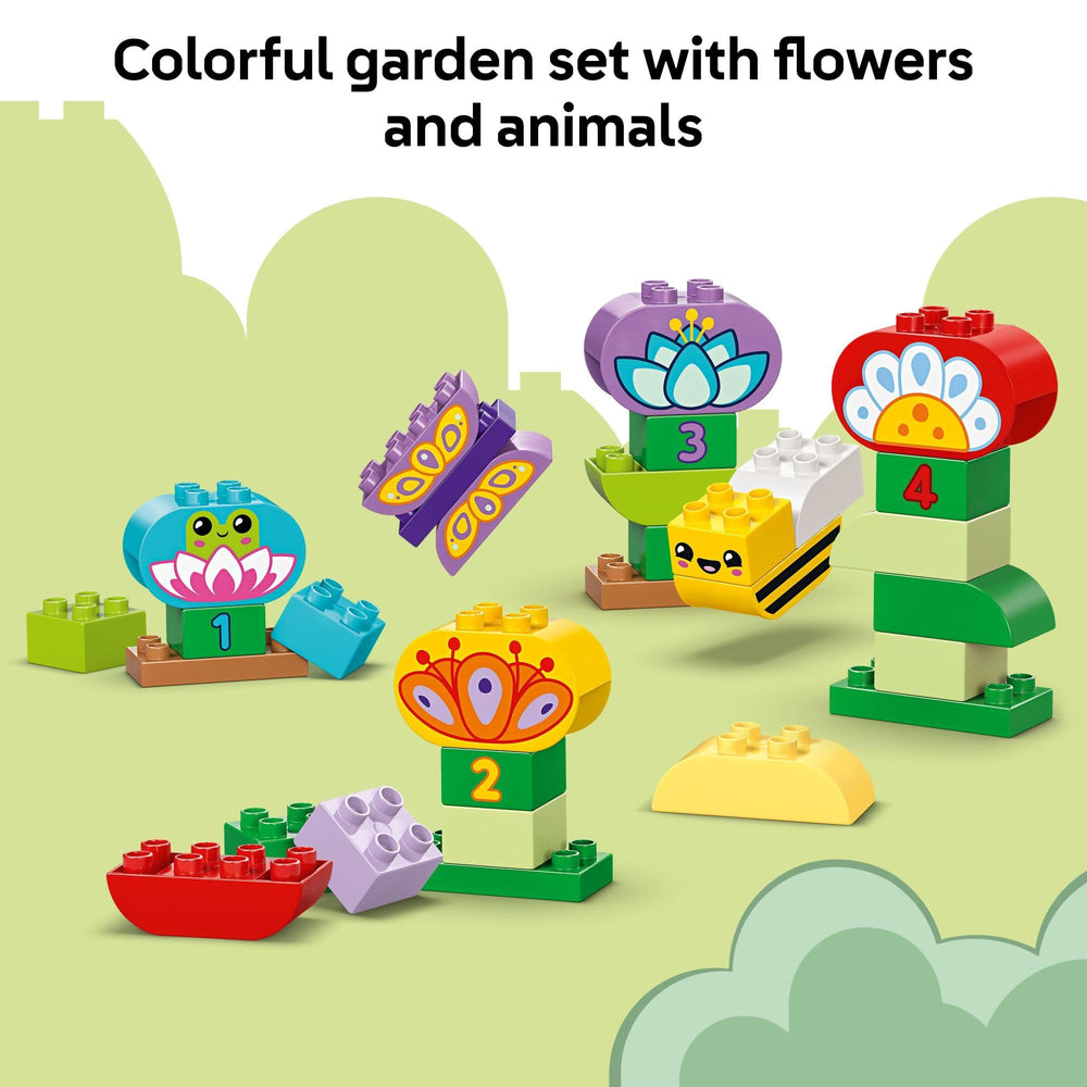 LEGO DUPLO Town bee figure to spark nature-themed pretend play.