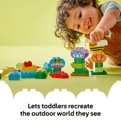 LEGO DUPLO Town frog figure enhances garden scene storytelling and role play.