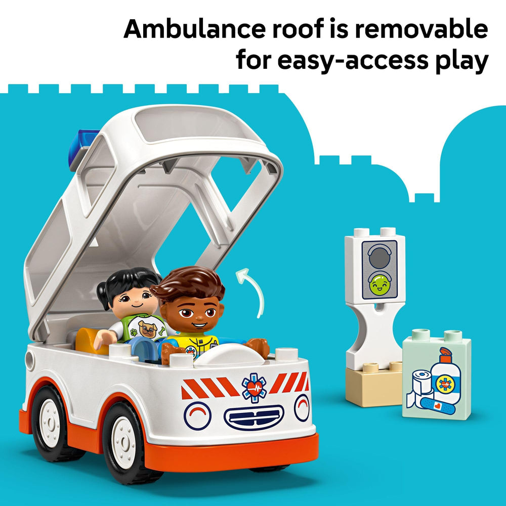 LEGO DUPLO girl figure inviting companionship in emergencies