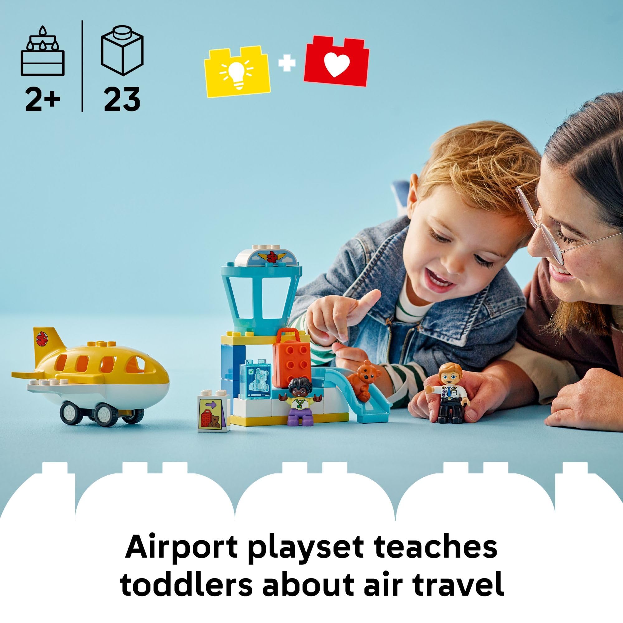 LEGO DUPLO Town security scanner encourages pretend play around screening and safety rituals.
