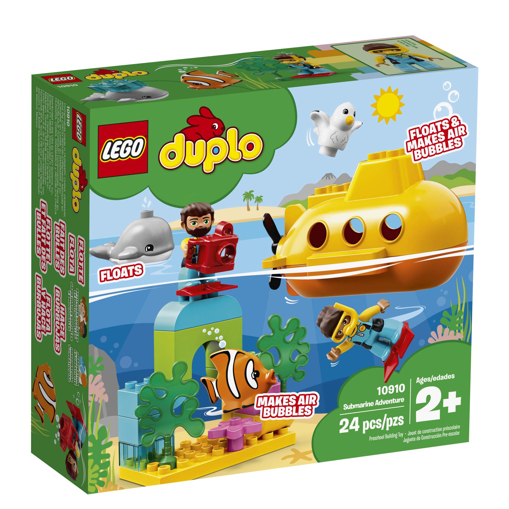 LEGO DUPLO Town Submarine Adventure seagull figure adds coastal scene details