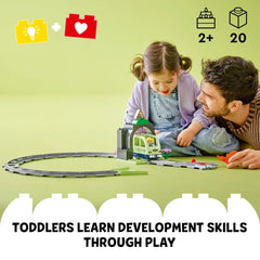LEGO DUPLO Town tracks expansion – longer layout for varied train routes.