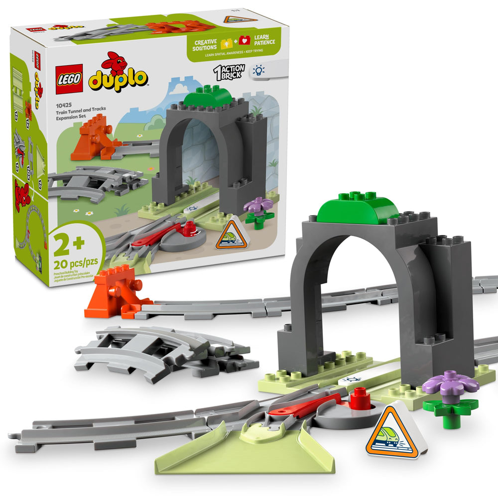 LEGO DUPLO Town train tunnel – durable, kid-friendly play space for imaginative journeys.