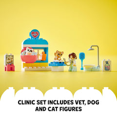LEGO DUPLO Town Vet Clinic cradle rocks pets to sleep during role-play
