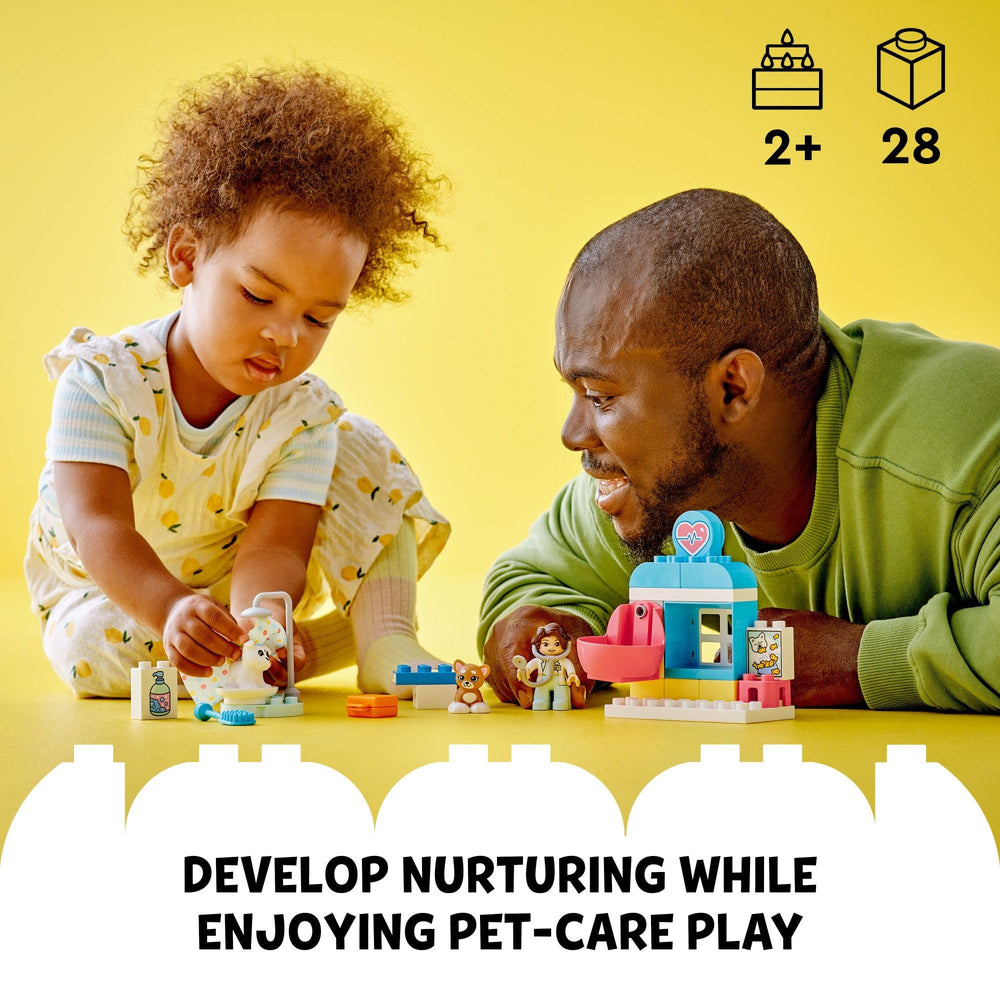 LEGO DUPLO Town Vet Clinic stethoscope for gentle health checks in imaginative play