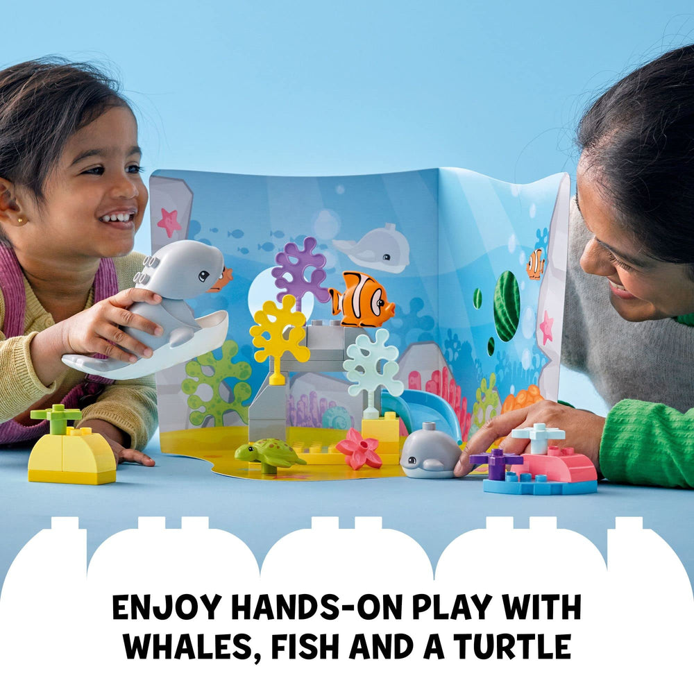 LEGO DUPLO tropical fish adds color for ocean-themed storytelling and exploration.