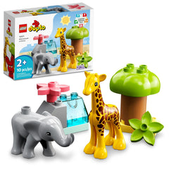 LEGO DUPLO Wild Animals of Africa baby elephant, easy for toddlers to hold and explore