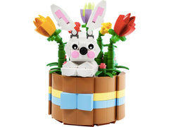 LEGO Easter Basket bunny detail for Easter decor and gift ideas