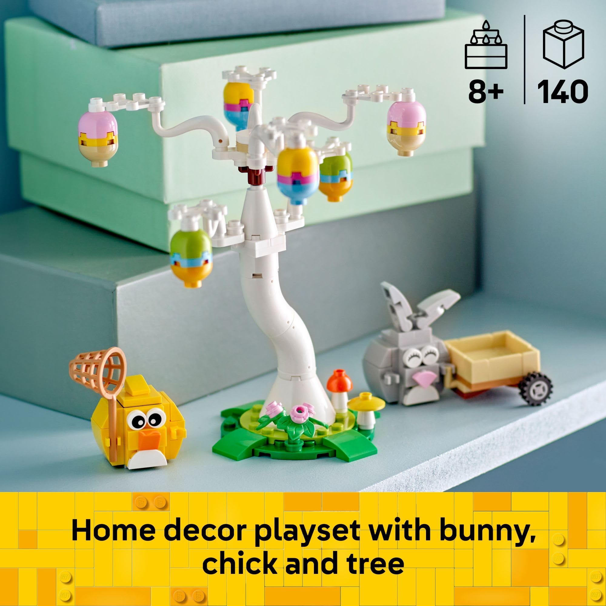 LEGO Easter Bunny brick-figures close-up shows charm and kid-friendly storytelling.
