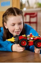 LEGO Egg Drillster vehicle with rotating drill ready for battles.