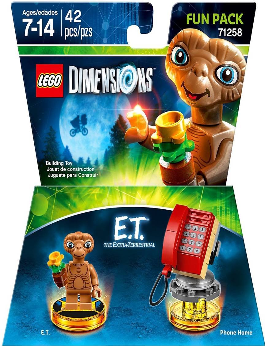 LEGO E.T. Fun Pack figure on the Dimensions pad enabling cross-universe play