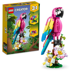 LEGO Creator 31144 Exotic Pink Parrot on a perch, inviting imaginative play